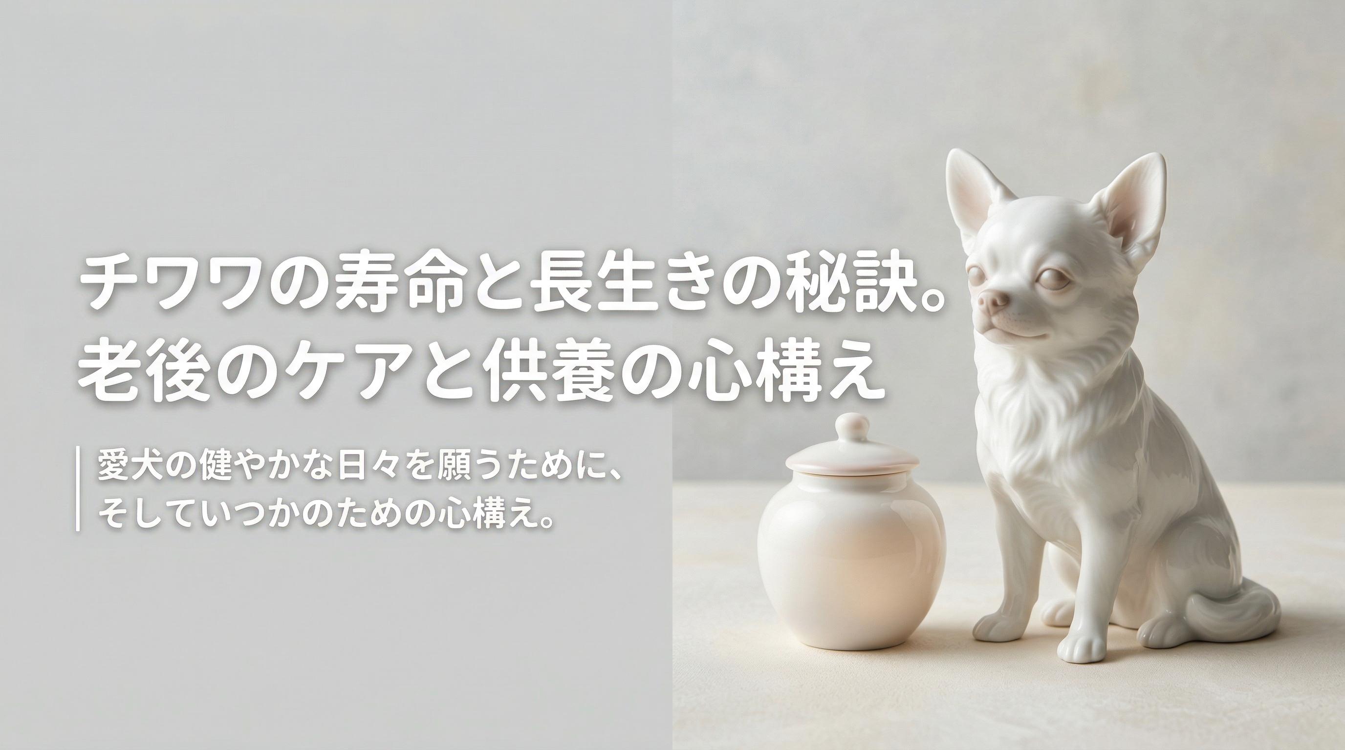 チワワの寿命と長生きの秘訣。老後のケアと供養の心構え