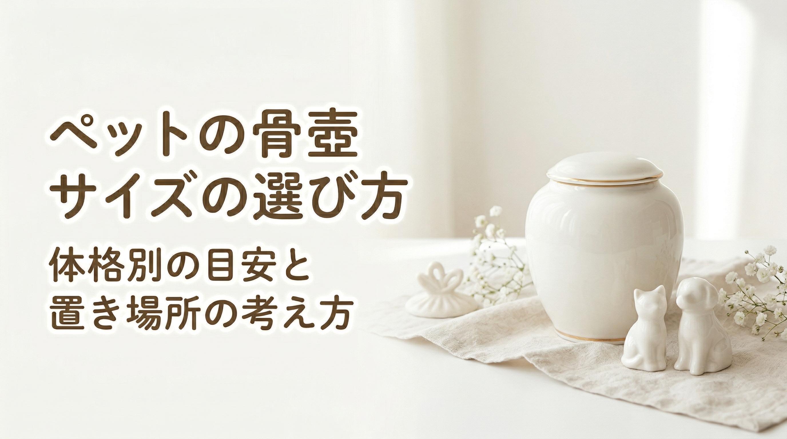 ペットの骨壷サイズの選び方|体格別の目安と置き場所の考え方