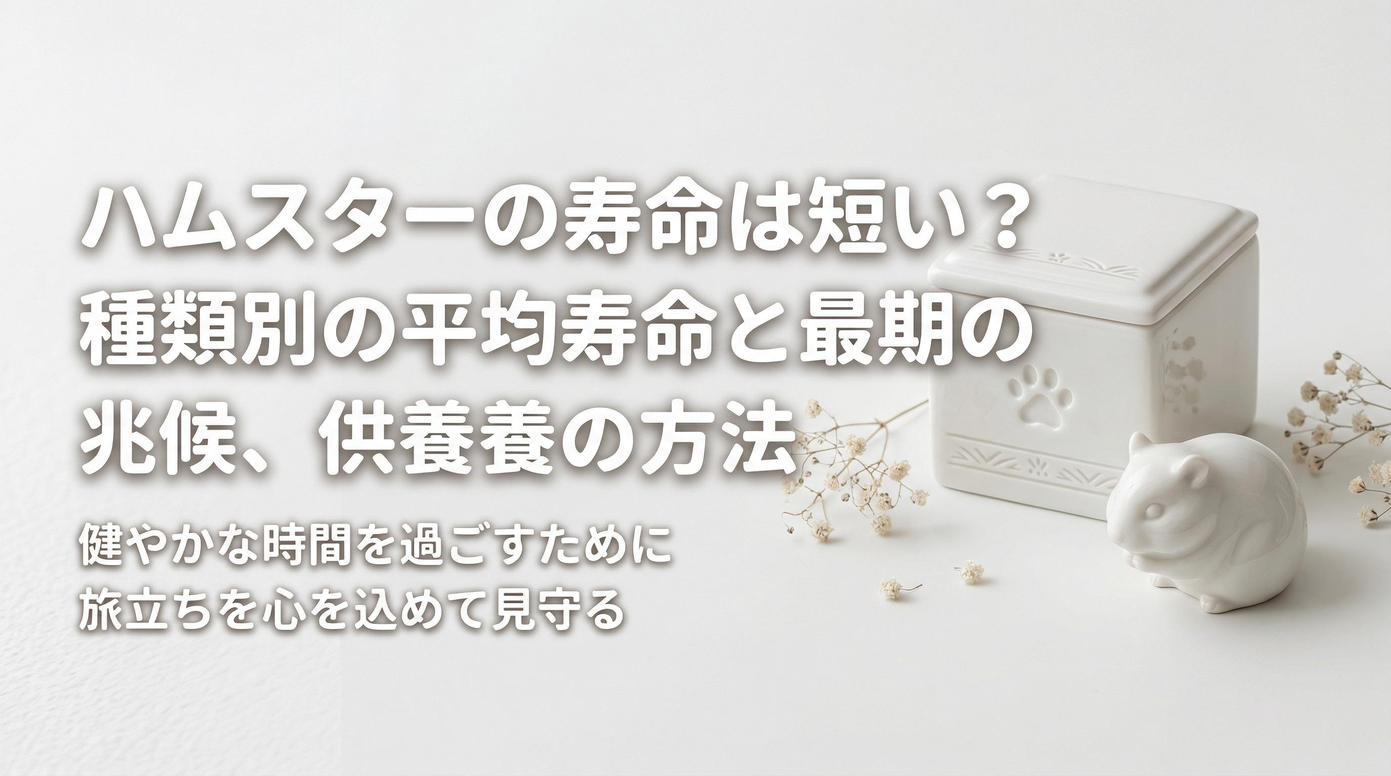 ハムスターの寿命は短い?種類別の平均寿命と最期の兆候、供養の方法