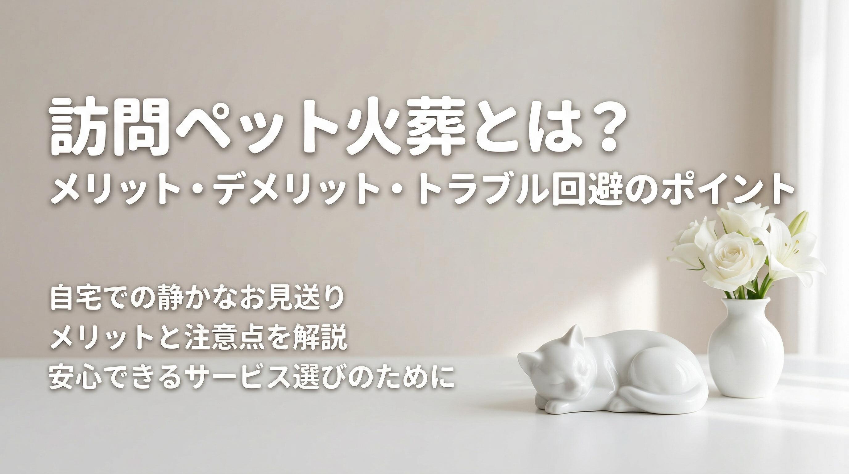 訪問ペット火葬とは?メリット・デメリット・トラブル回避のポイント