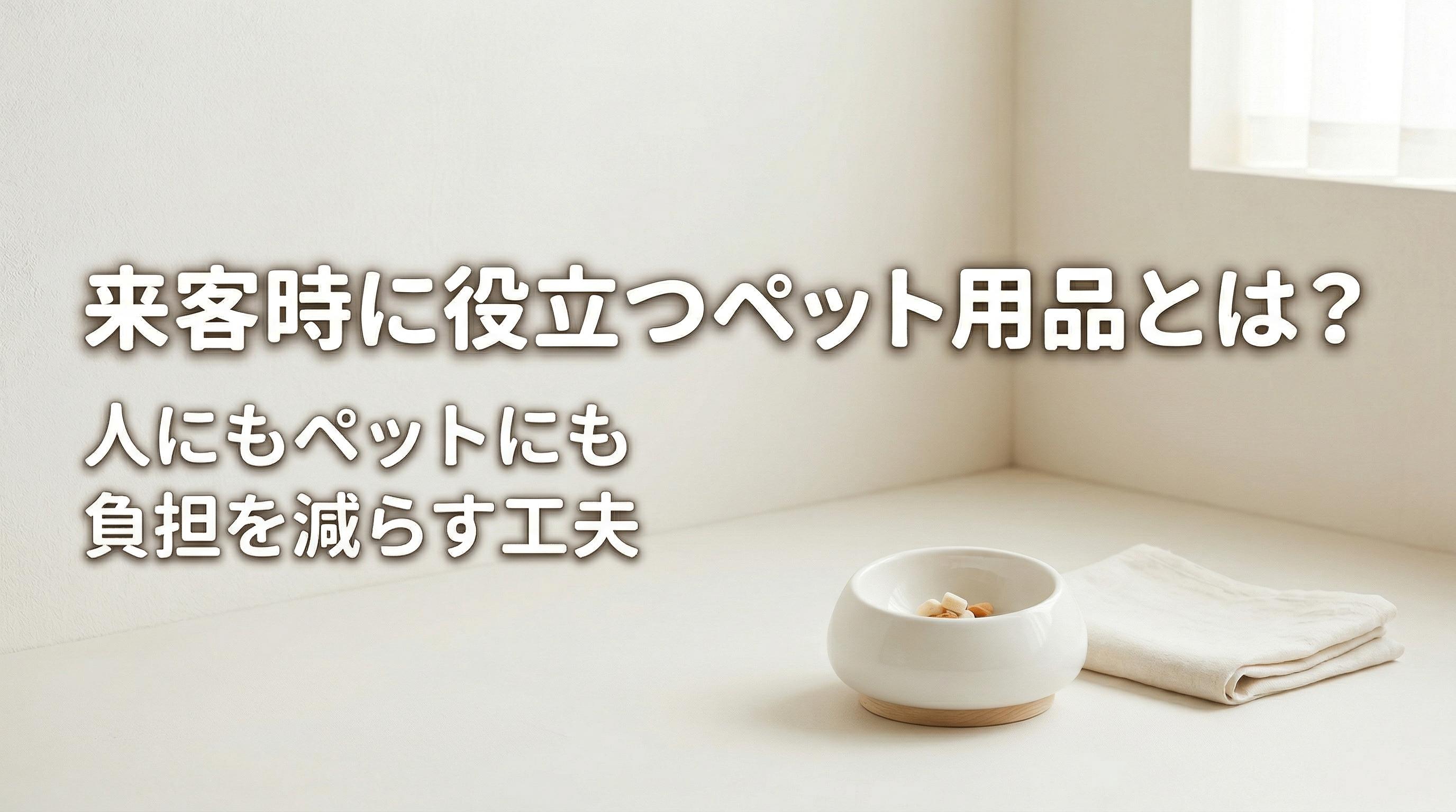 来客時に役立つペット用品とは?人にもペットにも負担を減らす工夫