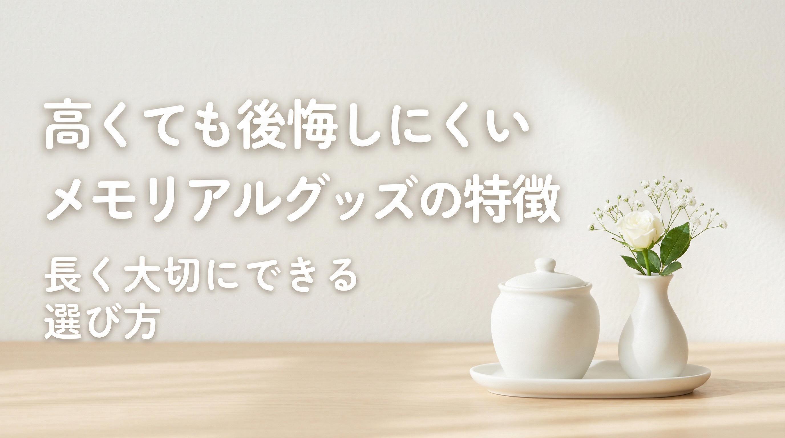 高くても後悔しにくいメモリアルグッズの特徴|長く大切にできる選び方