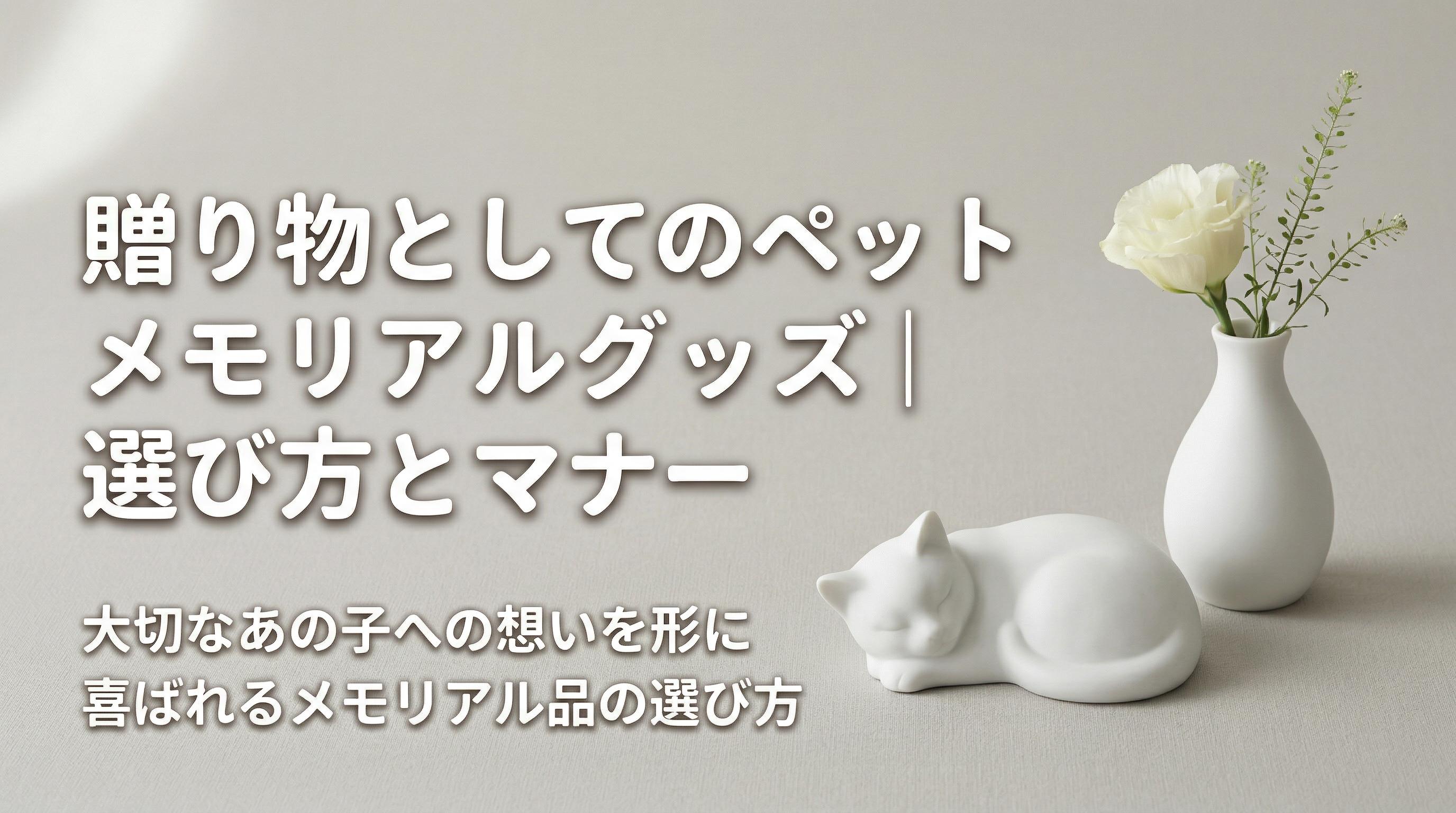 贈り物としてのペットメモリアルグッズ|選び方とマナー